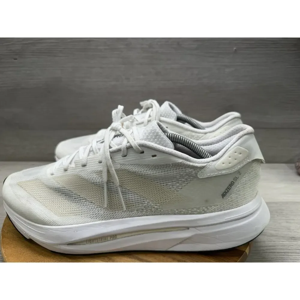 Adidas Adizero SLM2 White Zero Metallic Running Shoes men’s size 11.5